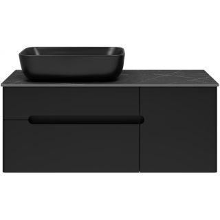 Подвесная тумба под раковину Misty Роял 100 см П-Роя-01100-021П2Я черный