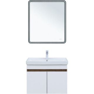 Тумба под раковину Aquanet Оптима 344793 80 см дуб рустикальный/белый сатин