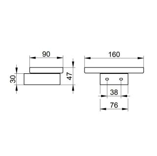 Мыльница в комплекте с держателем Keuco Edition 30055019000 хром