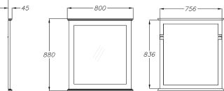 Зеркало Opadiris Палермо 00-00002352 Светлый орех