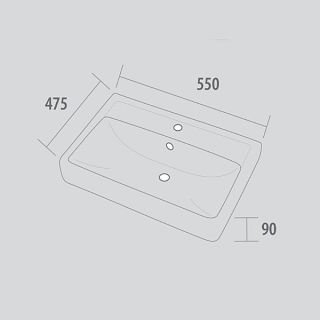 Раковина Dreja 55 см