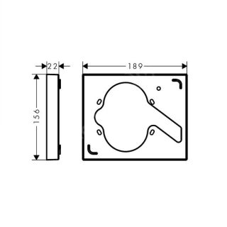 Удлинитель наружной части Hansgrohe 13601000 хром