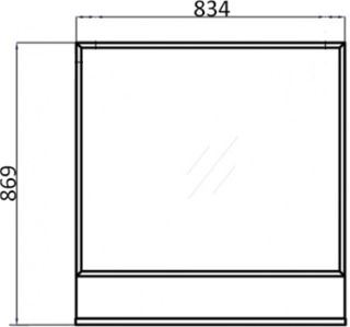 Зеркало Акватон Инди с полкой 80см белый 1A188502ND010