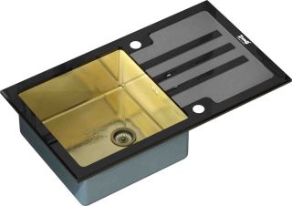 Мойка кухонная Zorg Inox Glass GL-7851-BLACK-BRONZE