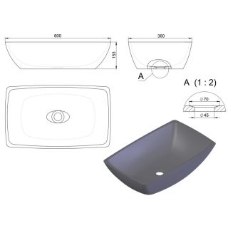 Раковина Holbi Titan 60см белый/цветной матовый 1.02.010.11.2