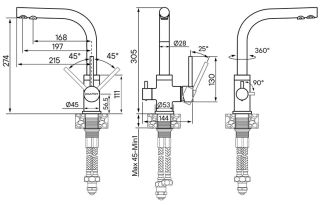 Смеситель для кухни Paulmark Essen Es213011-WHCR белый/хром