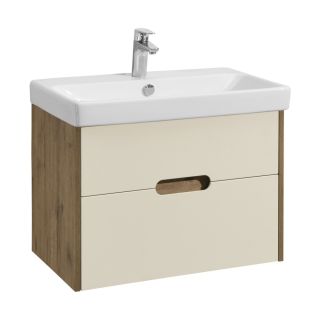Тумба под раковину Акватон Оливия 70см бежевый/дуб веллингтон 1A254301OLVG0