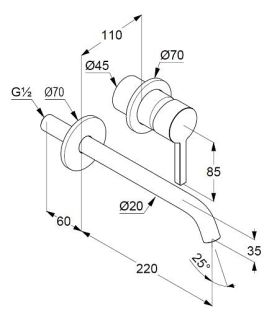 Смеситель для раковины Kludi Nova Fonte Pura 202455315 белый матовый