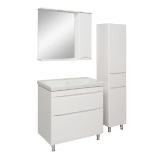 Тумба Runo Бари - Микра 40 подвесная белая под накладной умывальник (00-00001975)