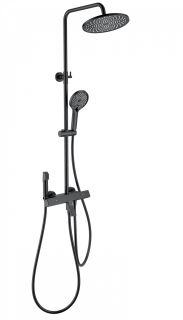 Душевая стойка Wonzon & Woghand The One WW-B3094-MB с термостатом чёрный матовый