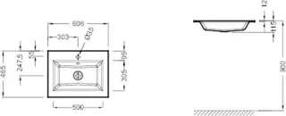 Раковина Jacob Delafon Vox EB2105-DD4 60 см коричневый