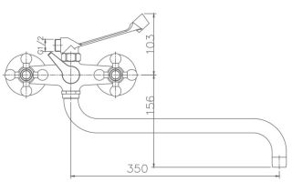 Смеситель для ванны Haiba HB2619-3 хром