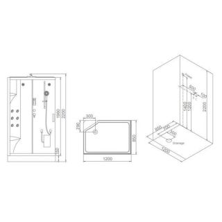 SSWW BU102A L Душевая кабина 1200X850X2200