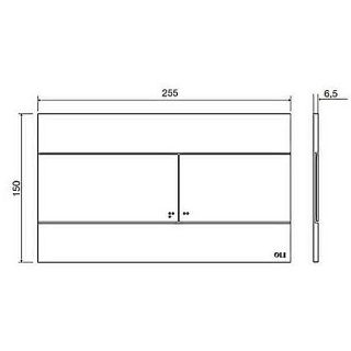 Панель механ. двойная SLIM, пластик белый, Oliveira
