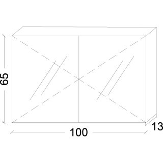 Зеркальный шкаф Armadi Art Vallessi 100см антрацит глянец 546-A glossy