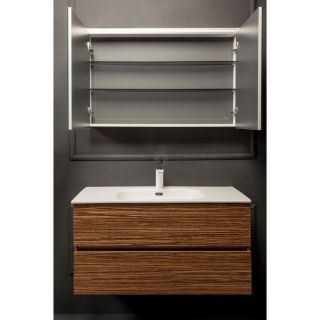 Зеркальный шкаф Armadi Art Vallessi 80см зебрано 547-Z