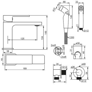 Смеситель для раковины Damixa Gala 530300300 черный