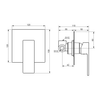 Смеситель для душа Damixa Gala 537500300 черный