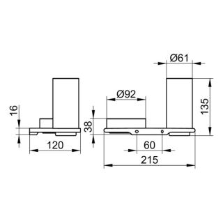 Держатель стакана и чашей для мелочей Keuco Edition 400 11554039000 бронза шлифованная