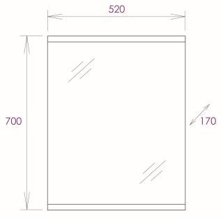 Зеркало Onika Крит 205211 52см белый