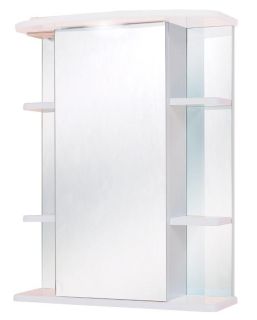 Шкаф-зеркало с подсветкой Onika Глория 206007 левый 60см белый