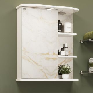 Шкаф-зеркало с подсветкой Onika Карина 206009 левый 60см белый