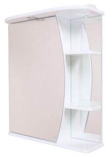 Шкаф-зеркало с подсветкой Onika Луна 206013 левый 60см белый