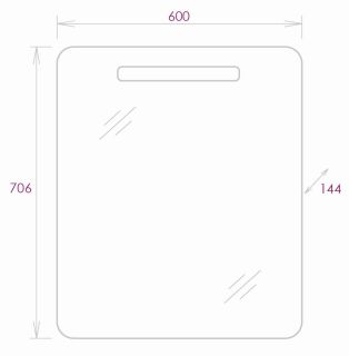 Шкаф-зеркало с подсветкой Onika Неаполь 206064 60см белый