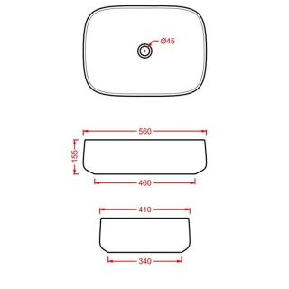 Раковина ArtCeram Cognac COL009 42 00 petrolio 56 см