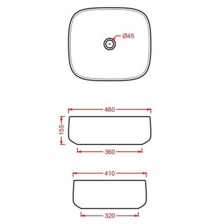 Раковина ArtCeram Cognac COL007 17 00 черная 46 см