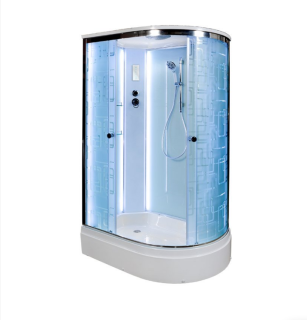 Душевая кабина Deto ЕМ2712 L LED с гм. 120х80х220 см