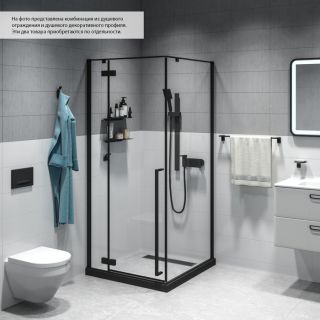 Душевой уголок IDDIS Slide квадратный чёрный матовый SLI6BS0i23