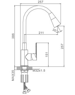Смеситель для кухни Splenka S05.43.03 золотой сатин