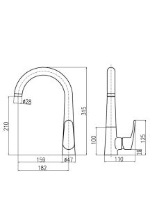 Смеситель для кухни Rav Slezak Amur AM719.5CMATC черный