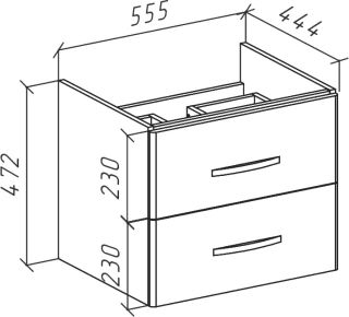 Тумба под раковину Bellezza Рокко 60см белый 00000010149