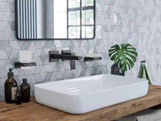 Смеситель для раковины встраиваемый Hansgrohe Metropol 32526670 черный матовый