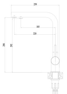 Смеситель Granula для кухни GR-2305 базальт