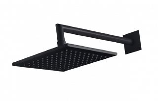 Верхний душ квадратный с изливом, чёрный матовый Cezares PORTA-TDDQ-NOP