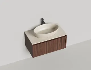 Подвесная тумба Salini Domino 27D208 80см шпон/гладкий фасад