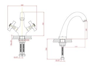 Смеситель для раковины Agger Retro-X A1702100