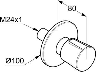 Вентиль скрытого монтажа Kludi Balance хром 528150575