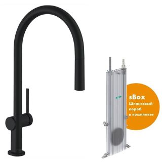 Смеситель Hansgrohe Talis M54 72803670 для кухни черный матовый