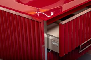 Тумба под раковину Armadi Art Monaco 80см бордо/хром 866-080-RCR