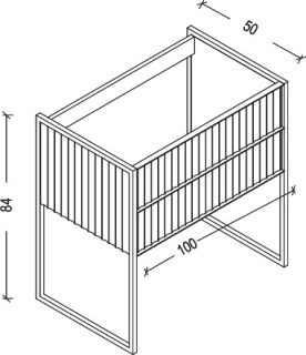 Тумба под раковину Armadi Art Monaco 100см капучино/золото 866-100-CPG