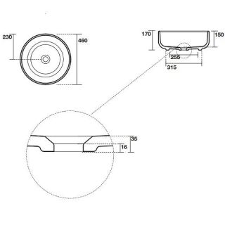 Раковина Kerasan Ciotola 430231 черная 46 см