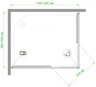 Душевой уголок Royal Bath HPD 120x100см хром RB1120HPD-C-CH