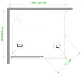 Душевой уголок Royal Bath HPD 120x100см белый RB1120HPD-C