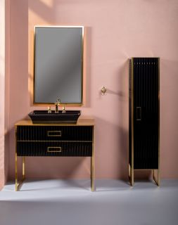 Пенал Armadi Art Monaco 170см чёрный/золото 868-BG