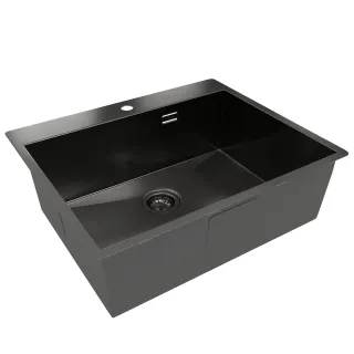 Мойка кухонная Reflexion Iseo 60-BL RX2260BL оружейная сталь