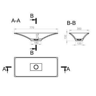 Раковина Holbi Sirius 77см цветной матовый 1.02.018.11.3